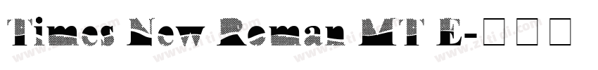 Times New Roman MT E字体转换